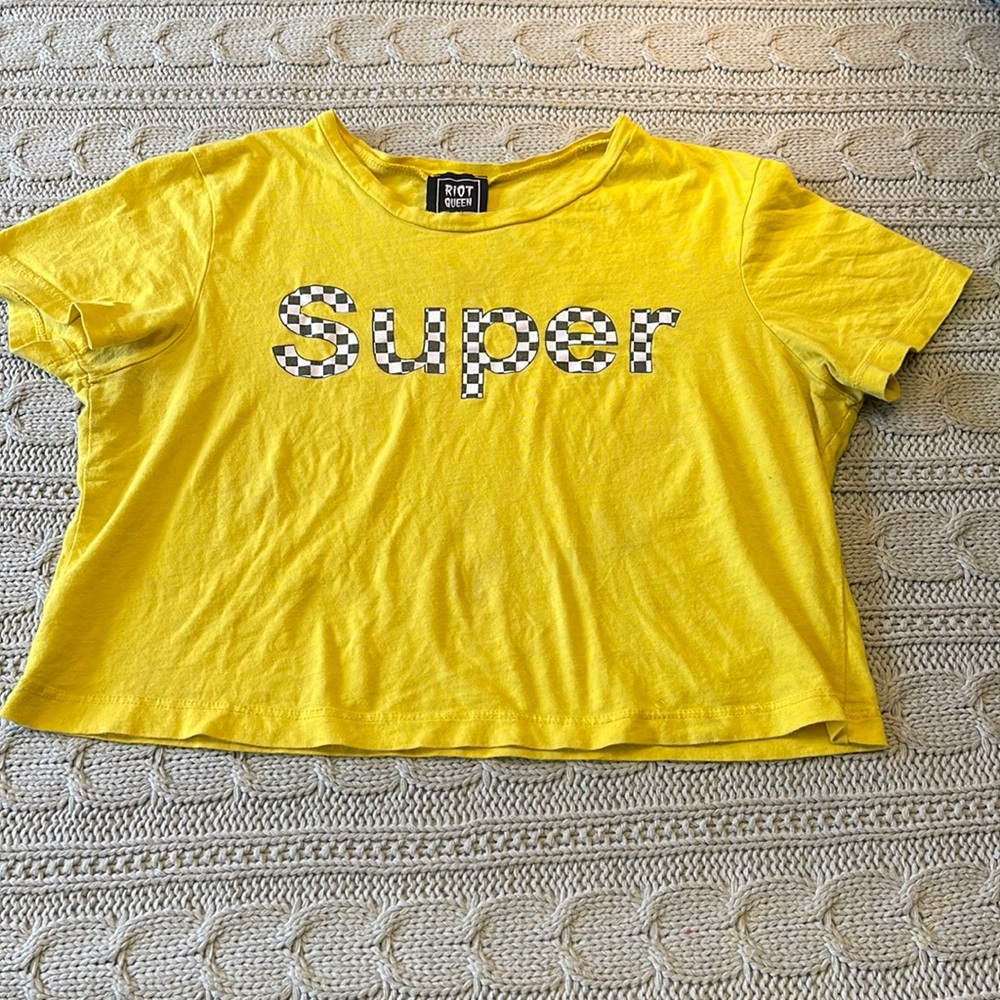 Riot queen super yellow crop top
